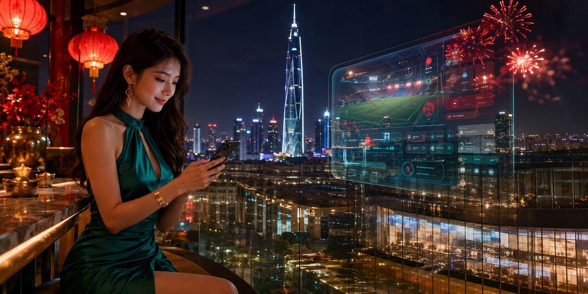 Pemain kasino mudah alih di Kuala Lumpur menggunakan telefon pintar